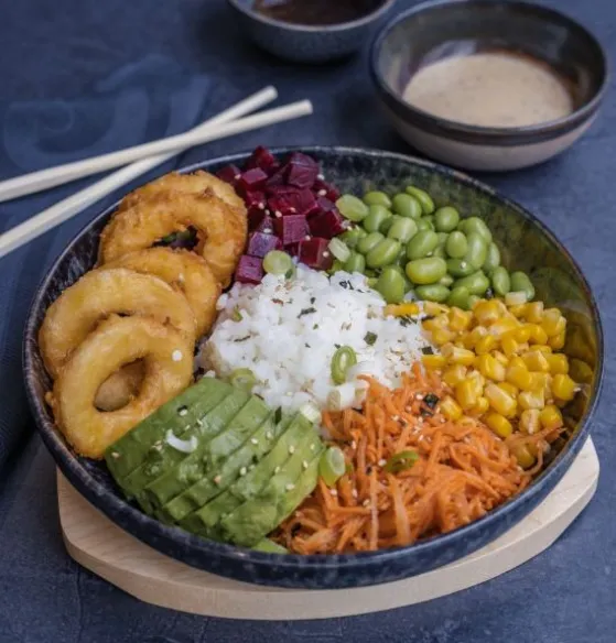 Poké bowl vegan